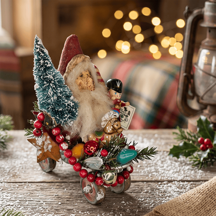 Krisnick Santa on Old Roller Skate - 7.5"