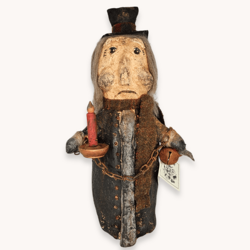 Krisnick Scrooge with Candle Chain & Bells - 14"