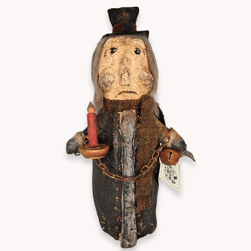Krisnick Scrooge with Candle Chain & Bells - 14"