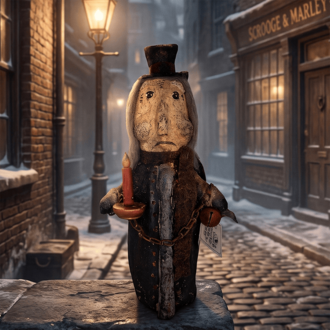 Scrooge with Candle Chain & Bells