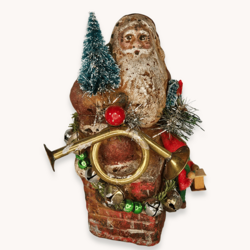 Krisnick Santa In Chimney - 7"