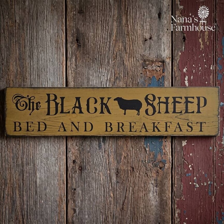 Black Sheep Bed & Breakfast Wall Sign - 24"