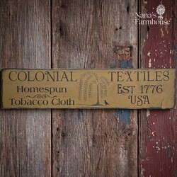 Colonial Textiles Wall Sign - 24"
