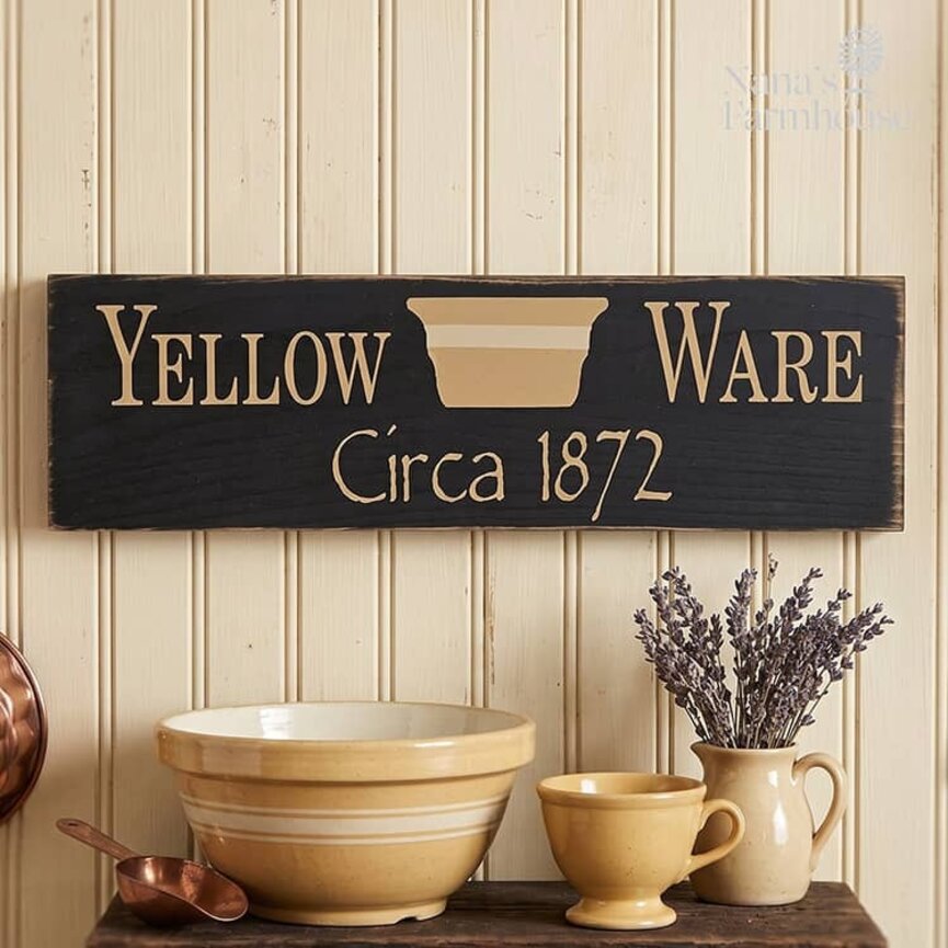 Yellow Ware 1872 Wall Sign - 18"