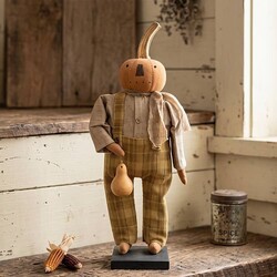 Pumpkin Boy Doll Holding Squash - 24"