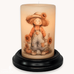 Daisy Mae Scarecrow Candle Sleeve - Antique Vanilla