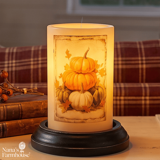 Pile of Pumpkins Candle Sleeve - Antique Vanilla