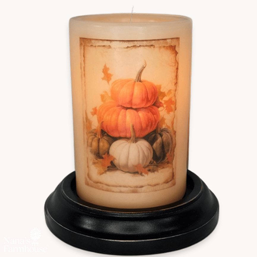 Pile of Pumpkins Candle Sleeve - Antique Vanilla