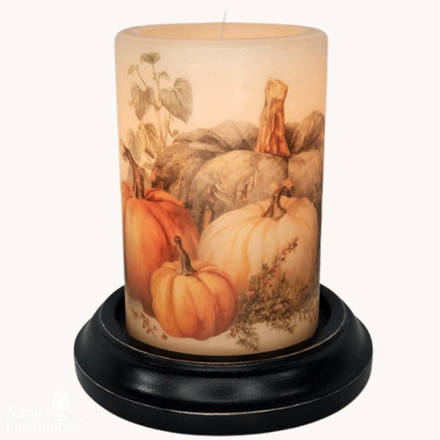 Autumn Cinderella Pumpkins Candle Sleeve - Antique Vanilla