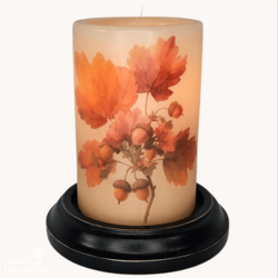 Oak Tree Acorns Candle Sleeve - Antique Vanilla