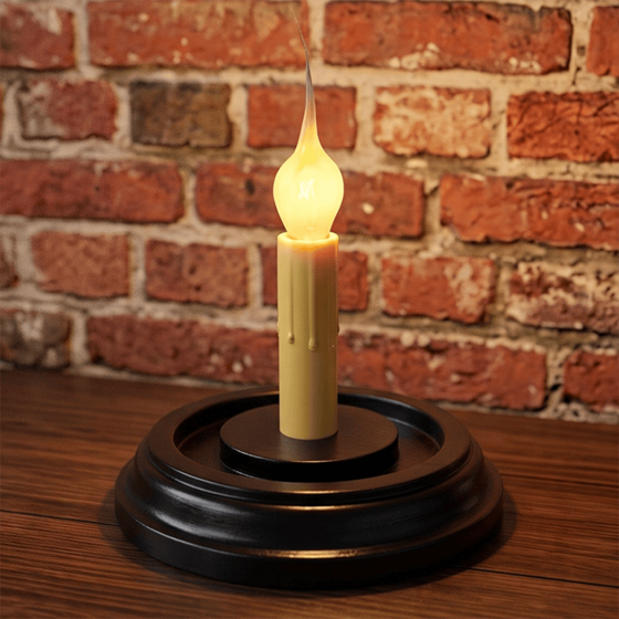 Black Round Candle Sleeve Base