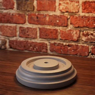 Round Candle Sleeve Base Country White Non Electric