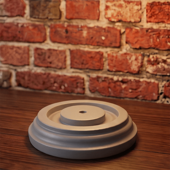 Round Candle Sleeve Base Country White Non Electric