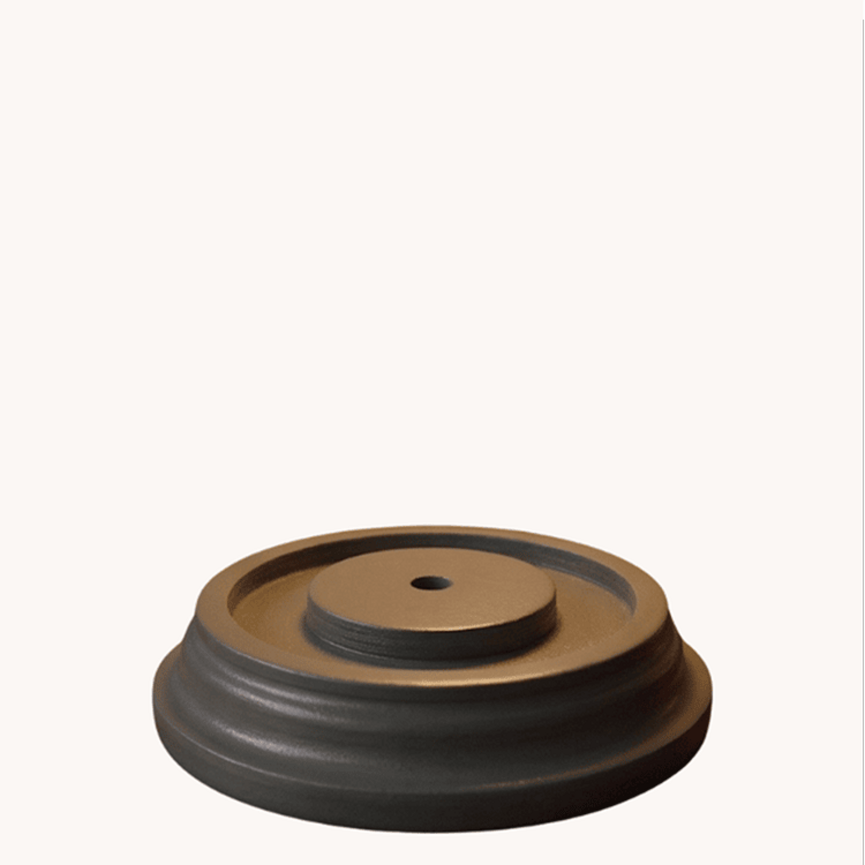 Round Candle Sleeve Base Classic Grey Non-Electric
