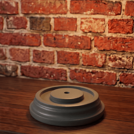 Round Candle Sleeve Base Classic Grey Non-Electric