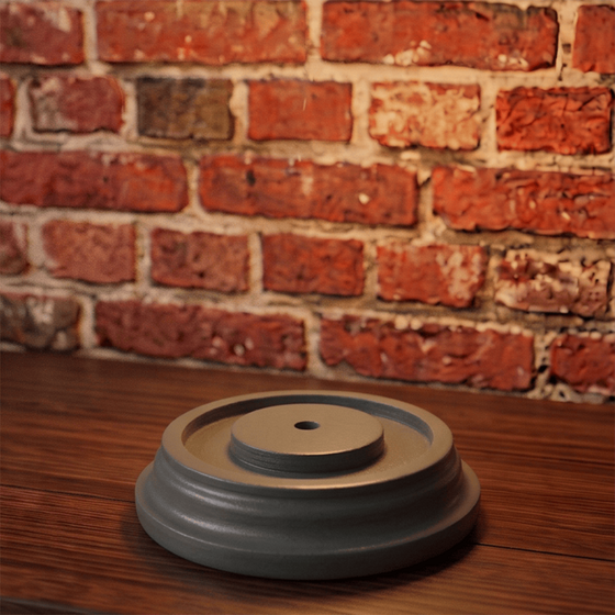 Round Candle Sleeve Base Classic Grey Non-Electric