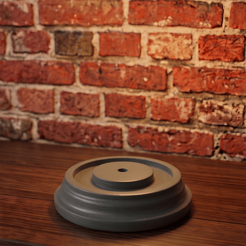 Round Candle Sleeve Base Classic Grey Non-Electric