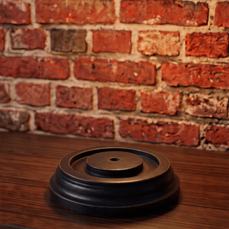 Round Candle Sleeve Base Black Non Electric