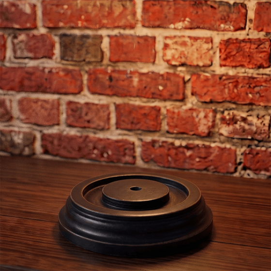Round Candle Sleeve Base Black Non Electric
