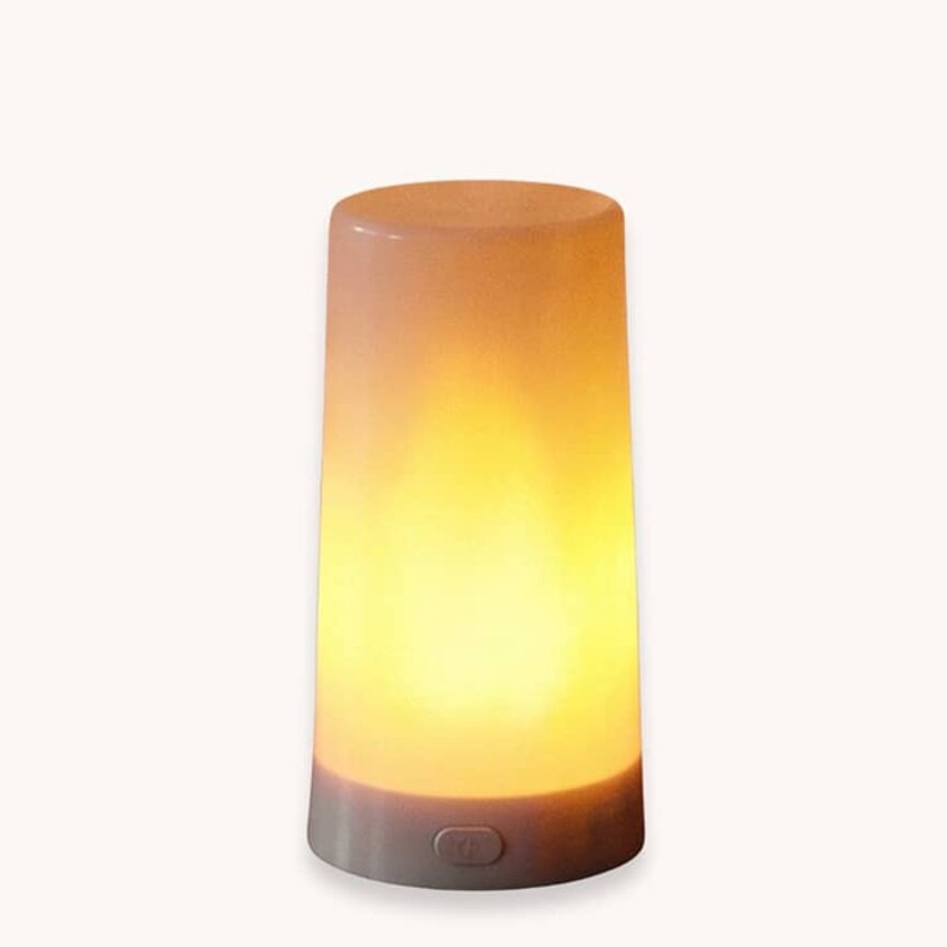 Fia Flame Candle Sleeve LED Orange Flame Light - 5"