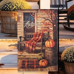 Autumn Porch Garden Flag - 17.25"