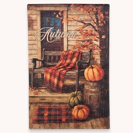 Autumn Porch Garden Flag
