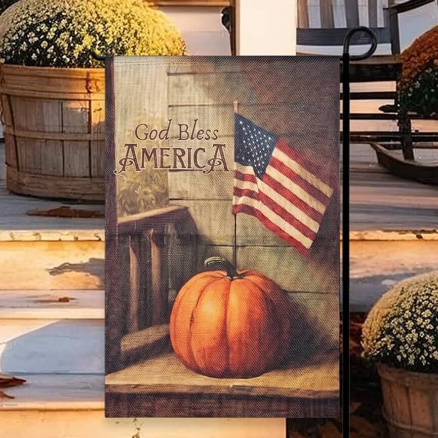 God Bless America Garden Flag - 17.25"