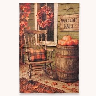 Welcome Fall Front Porch Garden Flag