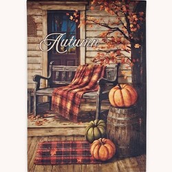 Autumn Porch Double Sided Yard Flag - 40"