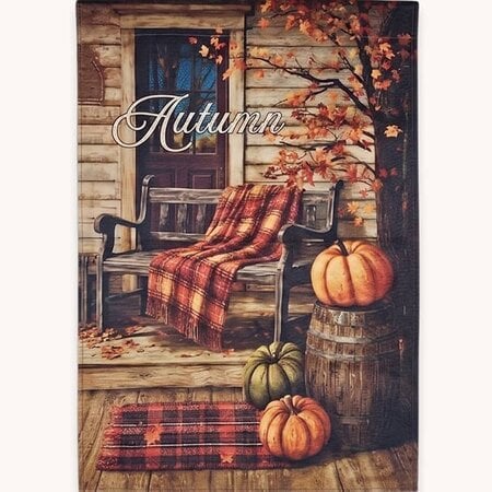 Autumn Porch Double Sided Yard Flag