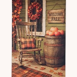 Welcome Fall Front Porch Yard Flag