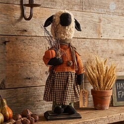 Mablean Girl Sheep Doll Holding A Pumpkin - 16"
