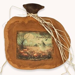 Harvest Pumpkin Pillow Ghost In The Pumpkin Patch - 13 "