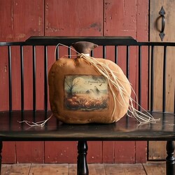 Harvest Pumpkin Pillow Ghost In The Pumpkin Patch - 13 "