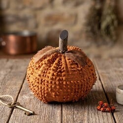 Bumpy Orange Chenille Pumpkin - 5"