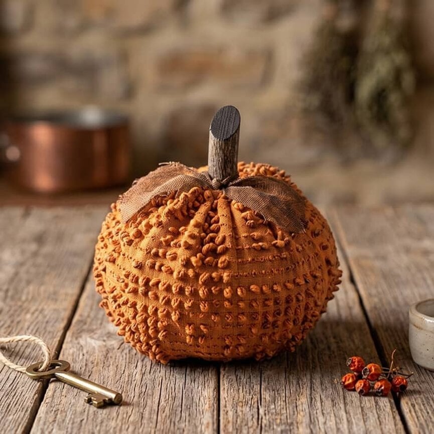 Bumpy Orange Chenille Pumpkin - 5"