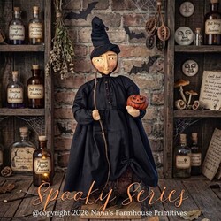 Goody Bramblewood Witch Doll with Pumpkin - 22"