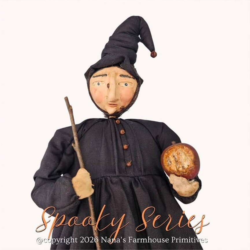 Goody Witherwort Witch Doll with Poison Apple - 22"