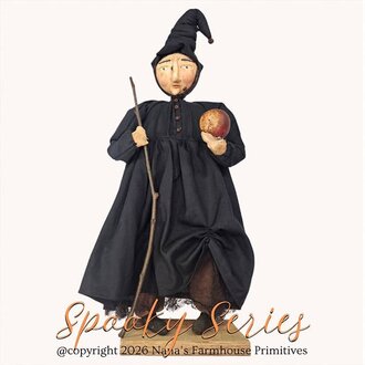 Goody Witherwort Witch Doll with Poison Apple