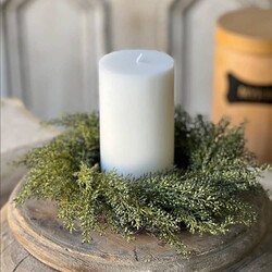 Whickham Wheat Candle Ring Moss - 10"