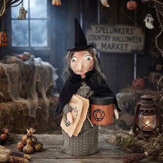 Witch with Spell Book & Box