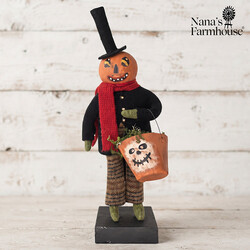 Pumpkin Man with Jack O Lantern Bucket - 15"