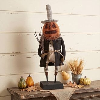 Orange Pumpkin Man Sticks & Squash