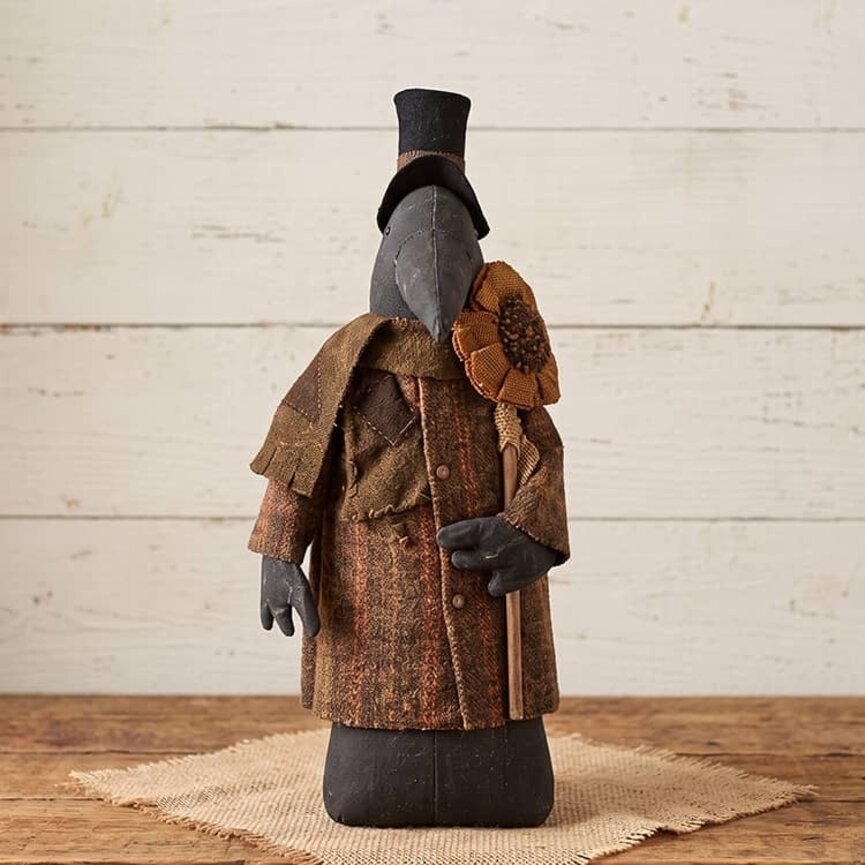 Black Crow Doll Dark with Sunflower - 13"