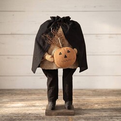Headless Pumpkin Man Doll Holding Pumpkin Head - 19"
