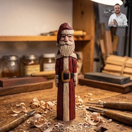 Santa Red Suit with Gold Belt Buckle - 7"