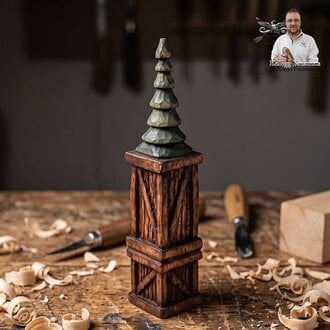 Tree on Tall Crate & Short Crate - 6"
