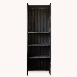 Primitive Book Shelf with Beaded Back Pegs - 73" x 24" x 11"