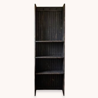 Primitive Book Shelf with Pegs - Black