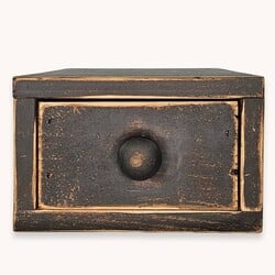 Primitive Scrap Box with Drawer - 8.5" x 10.5" x 5.5"